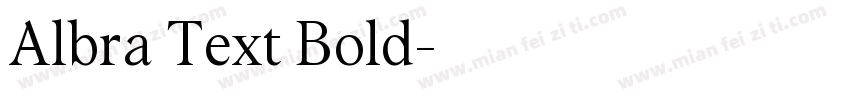 Albra Text Bold字体转换